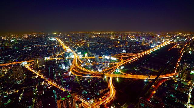 Bangkok city scape at night